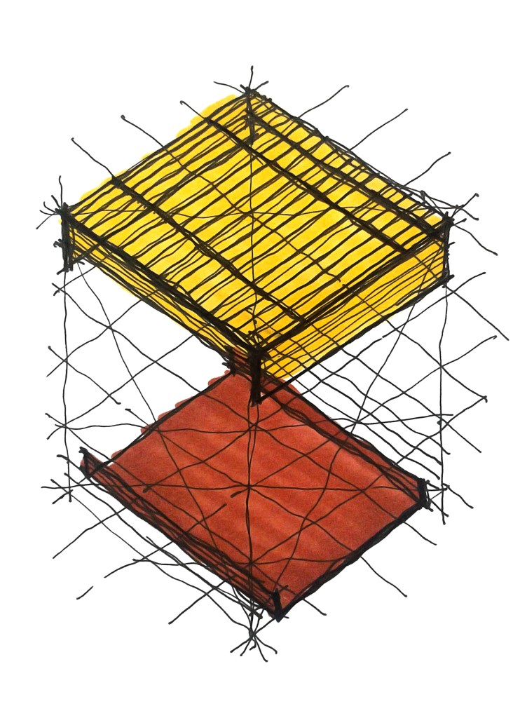 The exploded box: the opposite inverted and rotated U’s